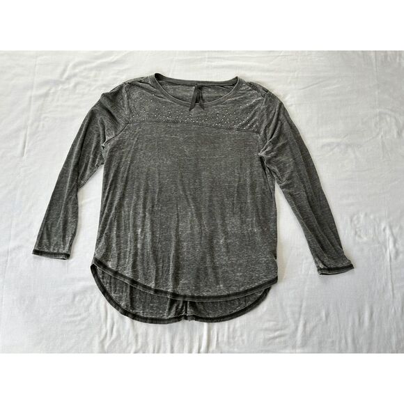 Women's Seven7 Long Sleeve Sequined Tee Shirt Lot, Size XL Black/Red, Western - Picture 5 of 10